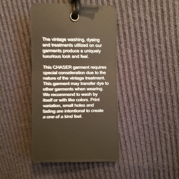 CHASER Gray Ribbed Top Flounce Sleeve Size Medium NWT Host Pick - Picture 8 of 9